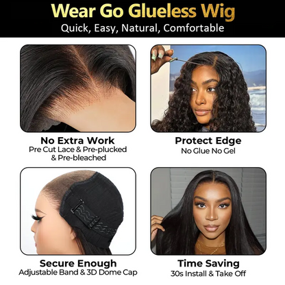 Sale Happening Now:70%OFF Pre-Cut Lace Kinky Straight 360 Full Lace Frontal Glueless Wig With Invisi Drawstring Pre Plucked Human Hair Wig