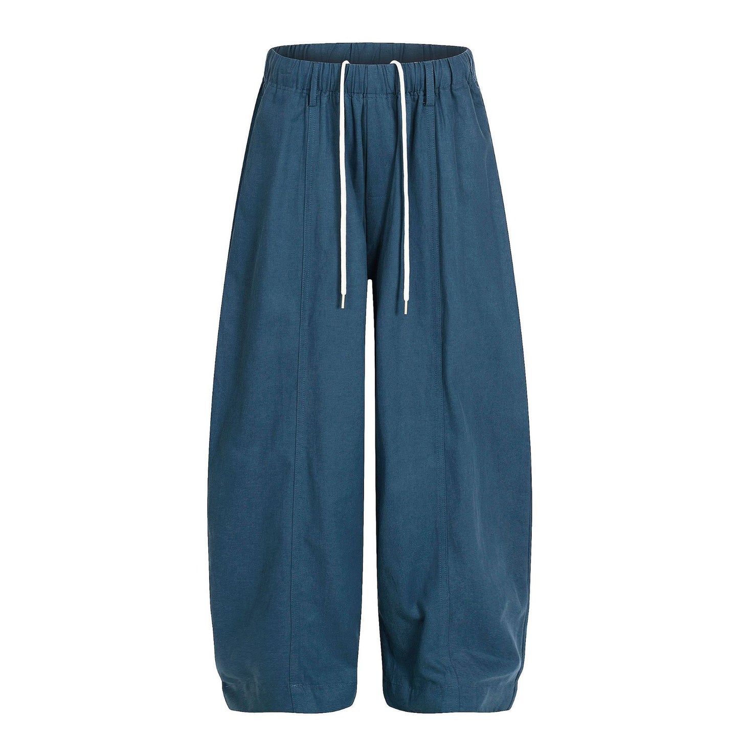 Retro Unisex  Solid Color Minimalist Design Men's Loose Knife-Tie Casual Pants