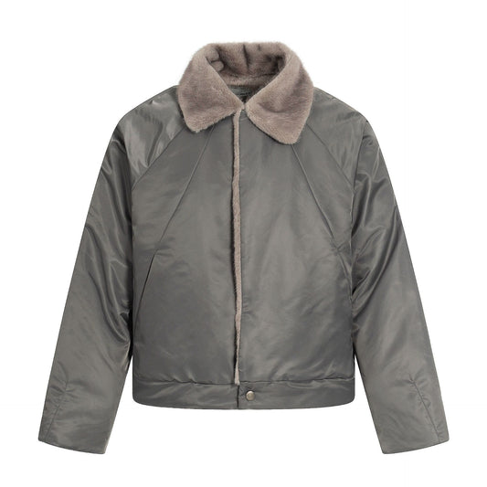 Faux Fur Collar Thicken Warm Short Coat for Commute