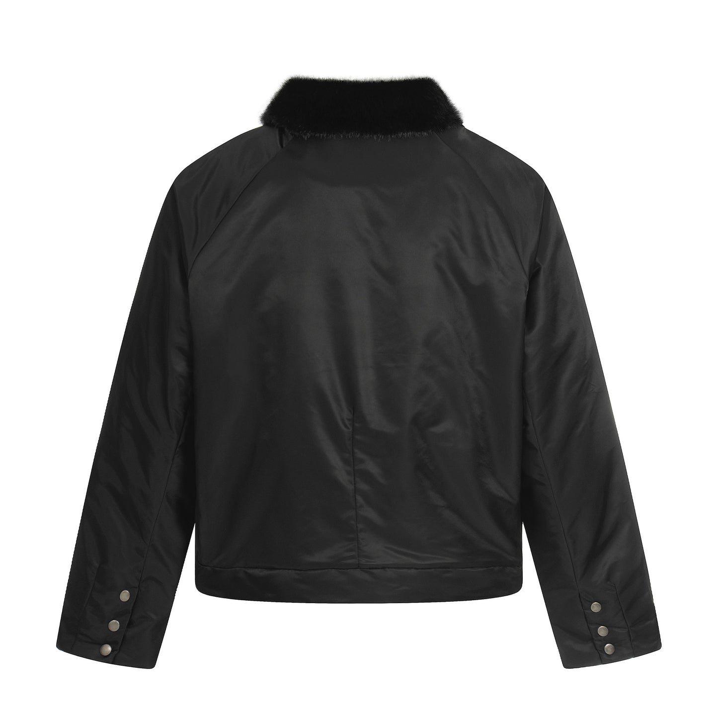 Faux Fur Collar Thicken Warm Short Coat for Commute